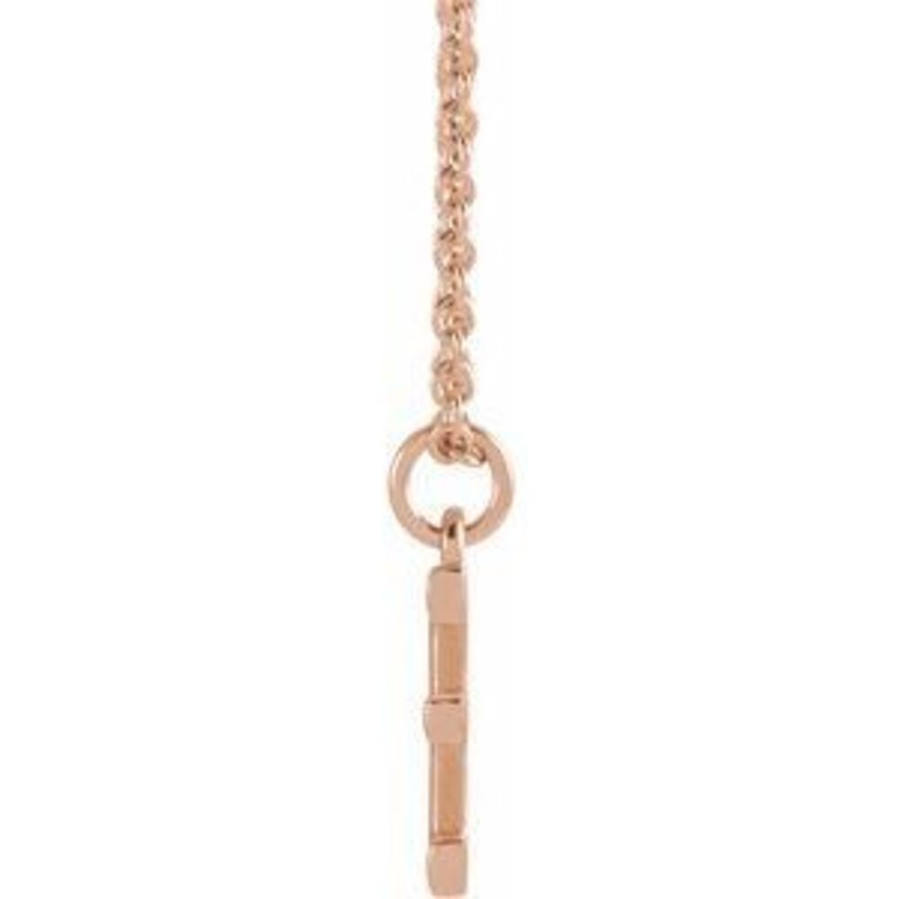 Kazi Luxury 14k Rose Initial E Dangle 18" Necklace View 2